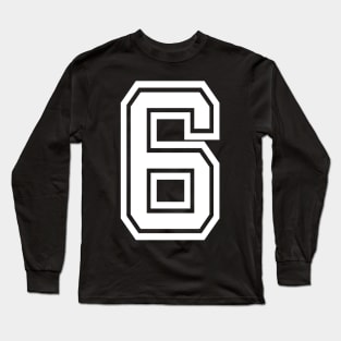 Numbers 6 for a sports team, group, or community Long Sleeve T-Shirt